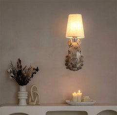 American Horse Head Wall Lamp