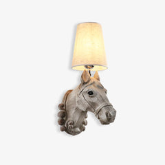 American Horse Head Wall Lamp