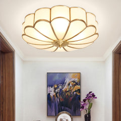 American Patterned Glass Ceiling Lamp