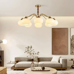 Art Deco Persimmon Chandelier