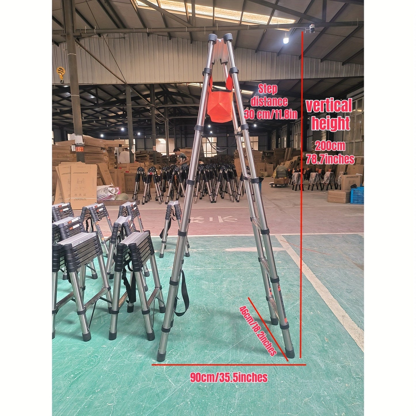 Portable Telescoping Ladder, Step Ladder, A-Frame Ladder, for home Step Ladders, Collapsible Folding
