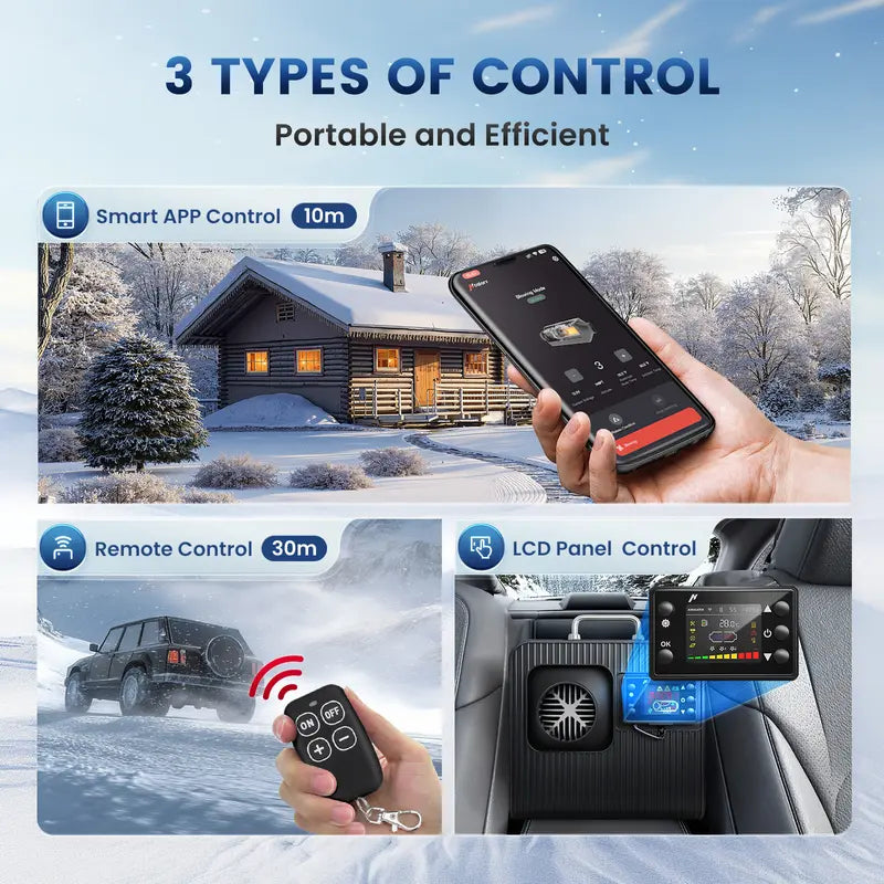 🎁Black Friday Sale 50% OFF - Upgraded 8KW Diesel Heater 12V/24V & AC🔥, All-in-One Portable Air Heater, Top-Rated Brand for RV, Truck, Car & Campers