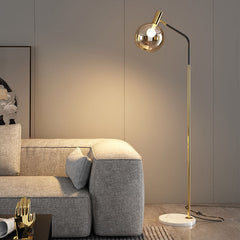 Amber Glass Floor Lamp