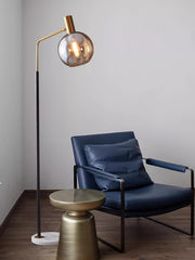 Amber Glass Floor Lamp