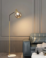 Amber Glass Floor Lamp