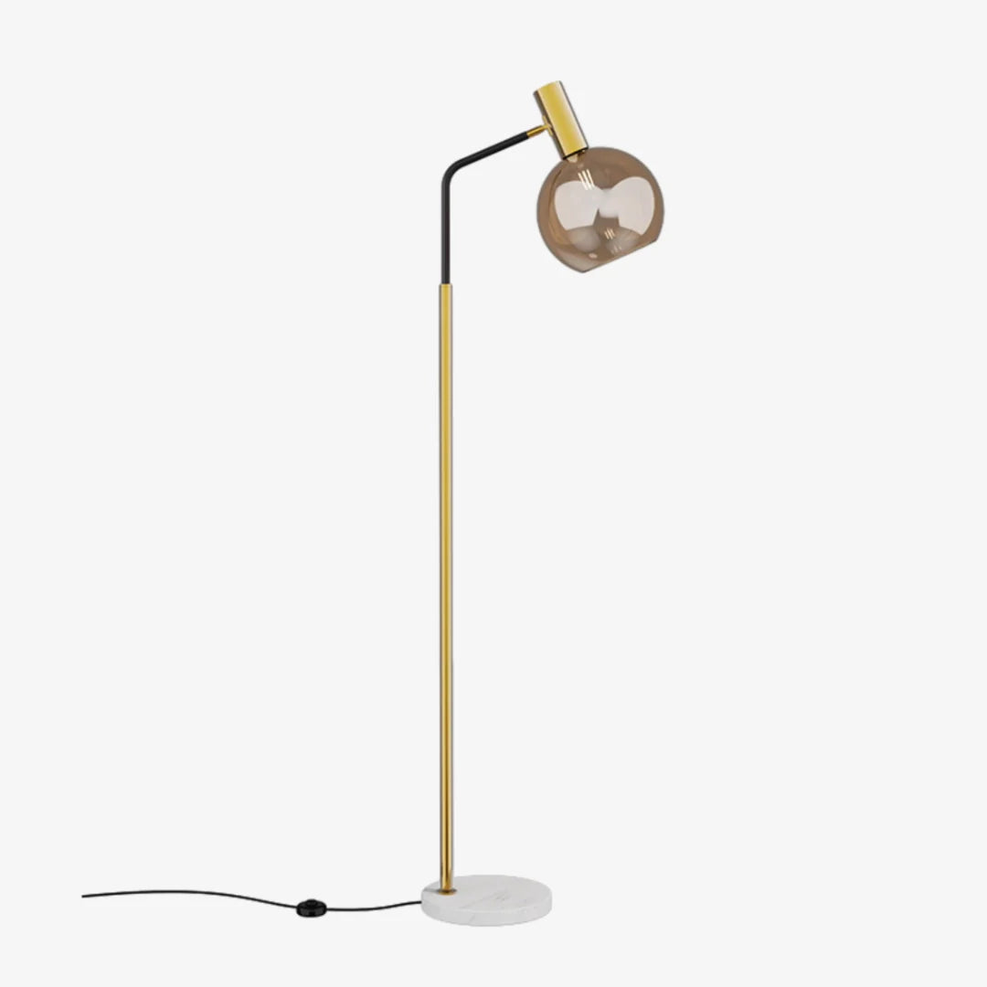 Amber Glass Floor Lamp