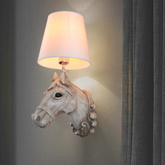 American Horse Head Wall Lamp