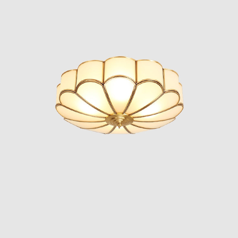 American Patterned Glass Ceiling Lamp
