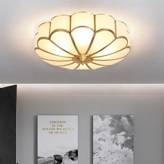 American Patterned Glass Ceiling Lamp