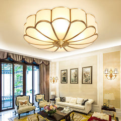 American Patterned Glass Ceiling Lamp