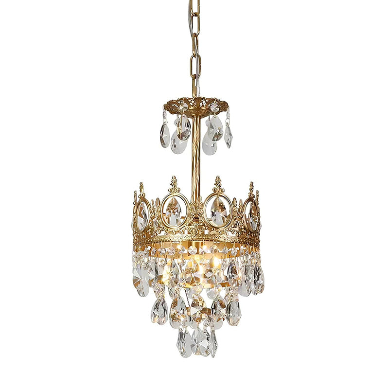 Antique Crown Crystal Chandelier