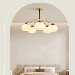 Art Deco Persimmon Chandelier