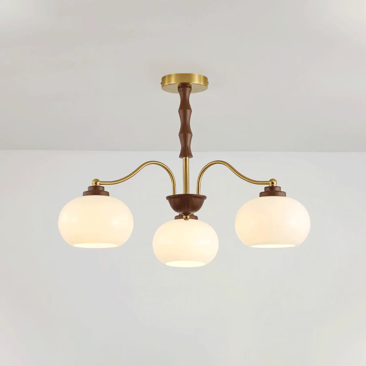Art Deco Persimmon Chandelier