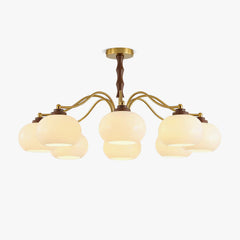 Art Deco Persimmon Chandelier