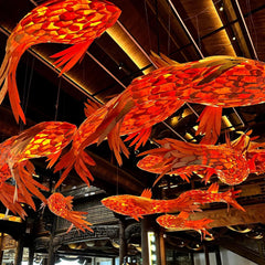 Art Fish Lantern Chandelier